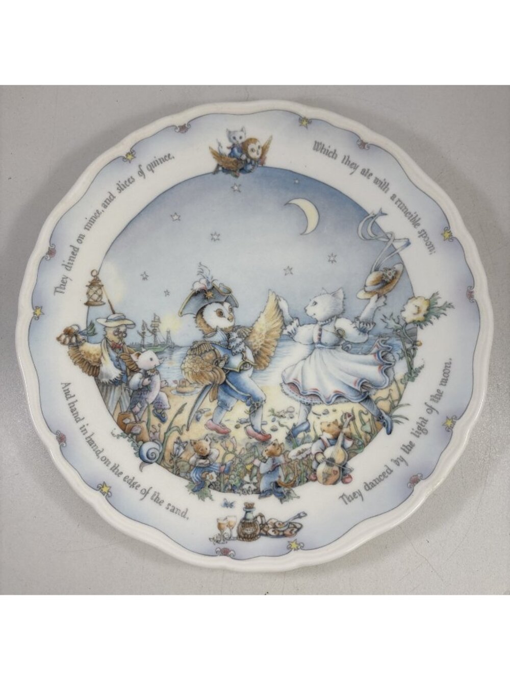 Royal Doulton The Owl & the Pussycat Plate They Danced By The Light Of The Moon